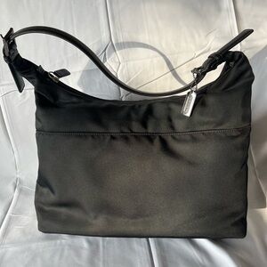 Coach Black Nylon Shoulder Bag Hobo Style 7422